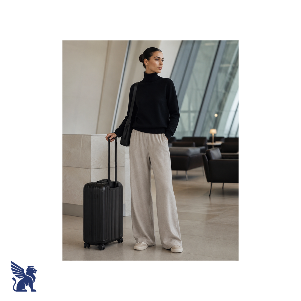The Row Wide-Leg Cashmere/Wool Pants