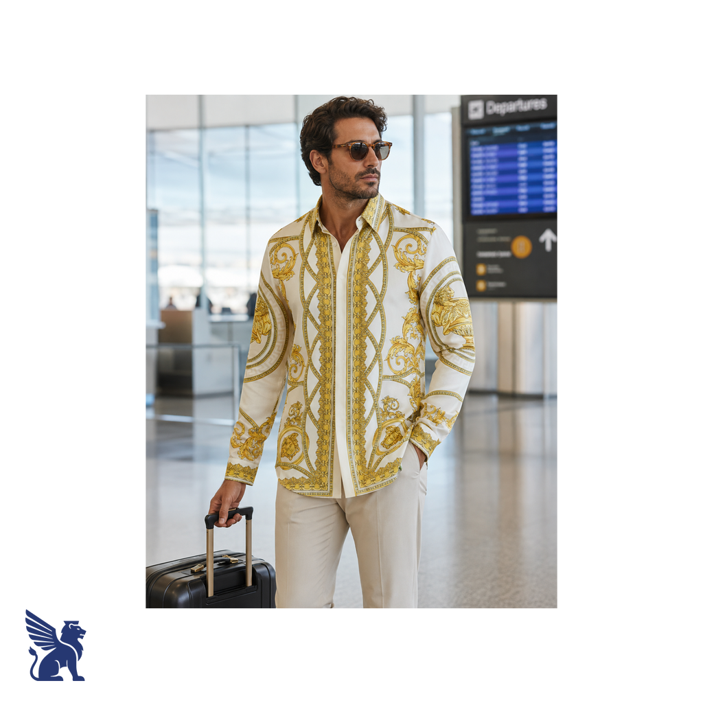 Versace Camisa de Seda 'La Coupe des Dieux'
