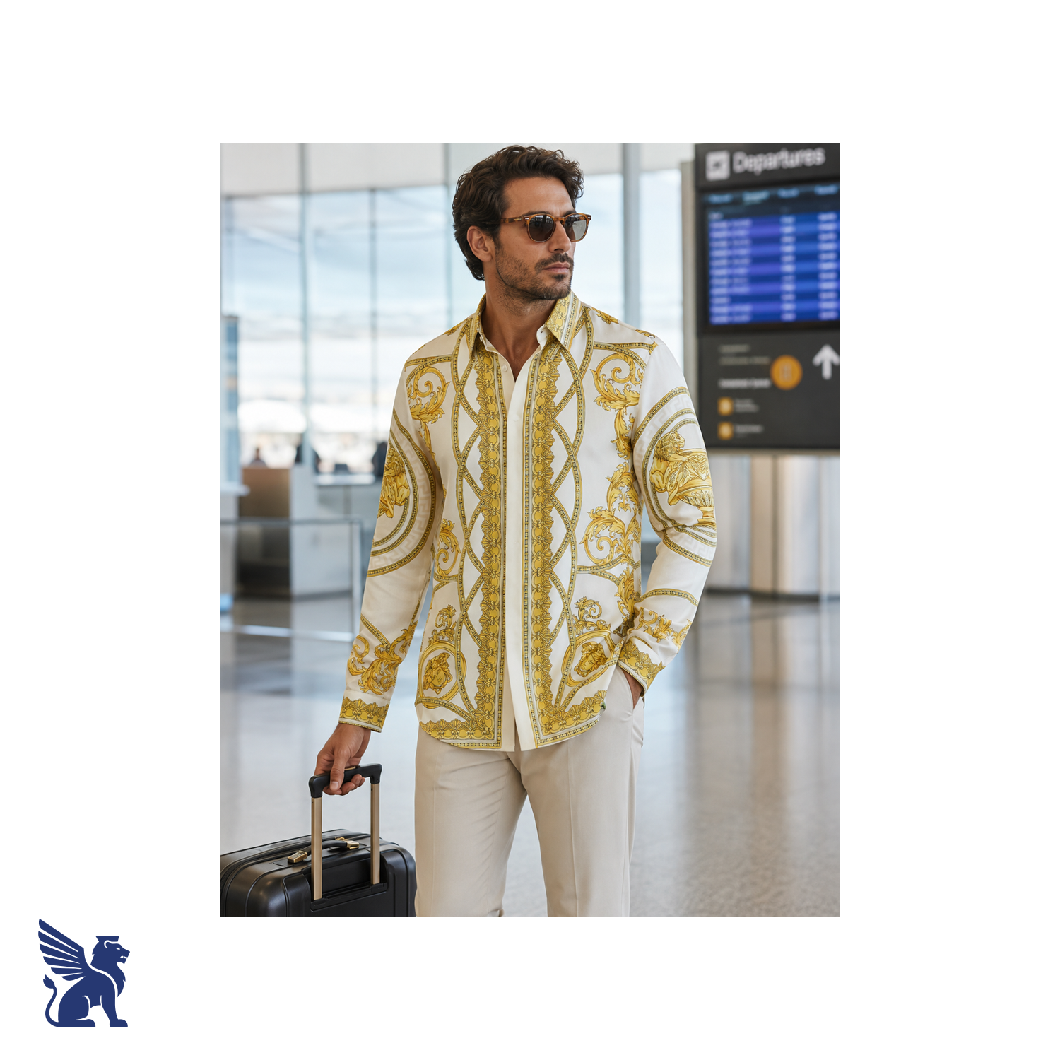 Versace Camisa de Seda 'La Coupe des Dieux'
