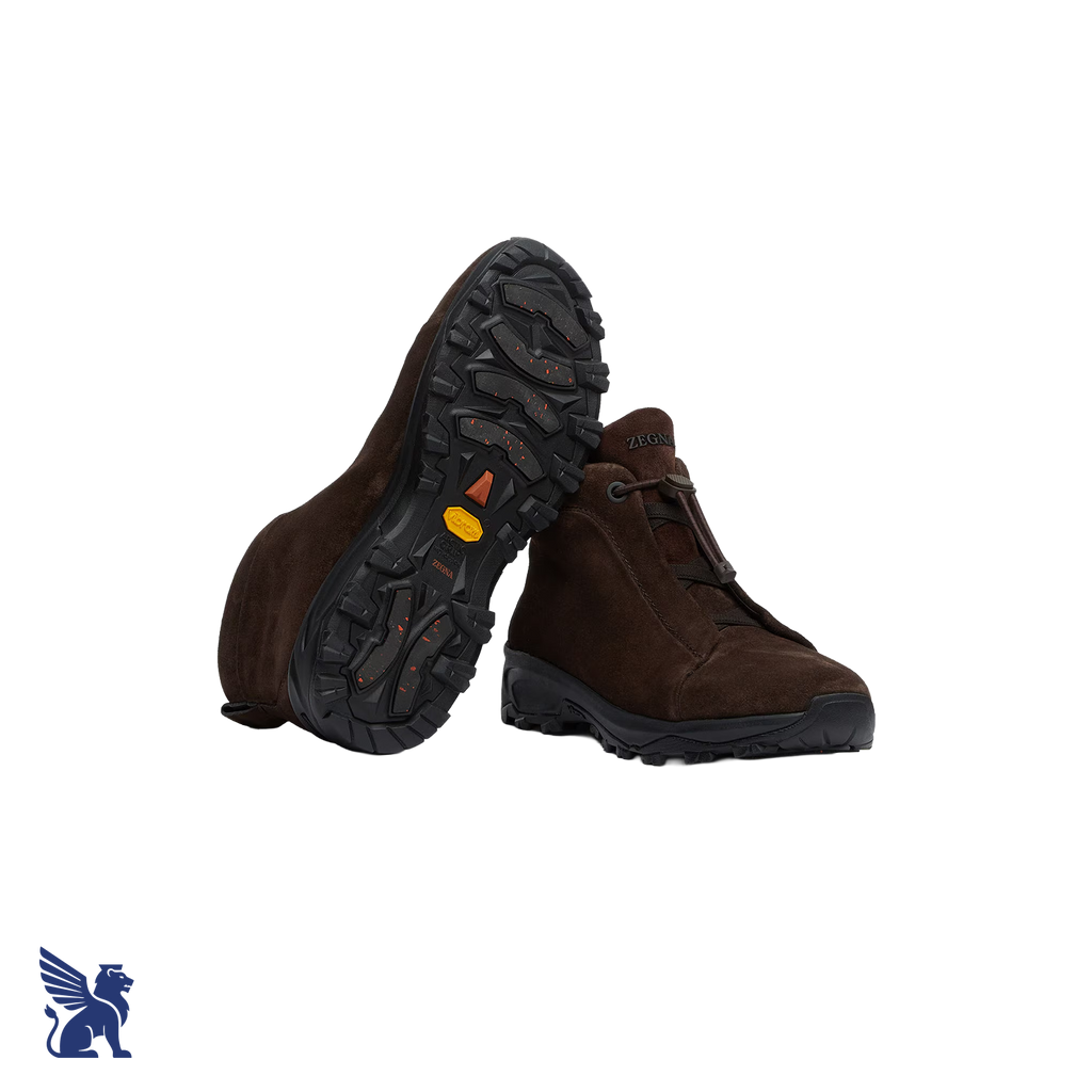 Zegna Triple Stitch Vetta – Dark Brown Suede